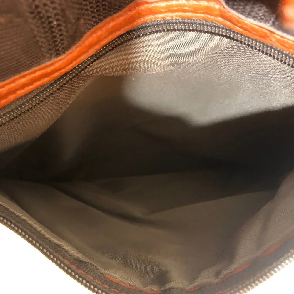 STM Vertical Laptop Messenger Bag – Black & Chestnut Brown